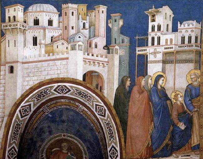 GIOTTO di Bondone Return of Christ to Jerusalem Spain oil painting art